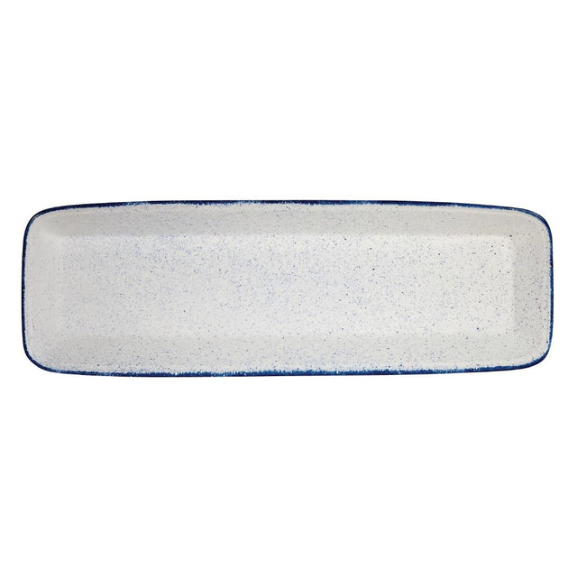 Churchill Stonecast Hints Rectangular Baking Dishes Indigo Blue 160 x 530mm - DY209 Churchill Super Vitrified Churchill   