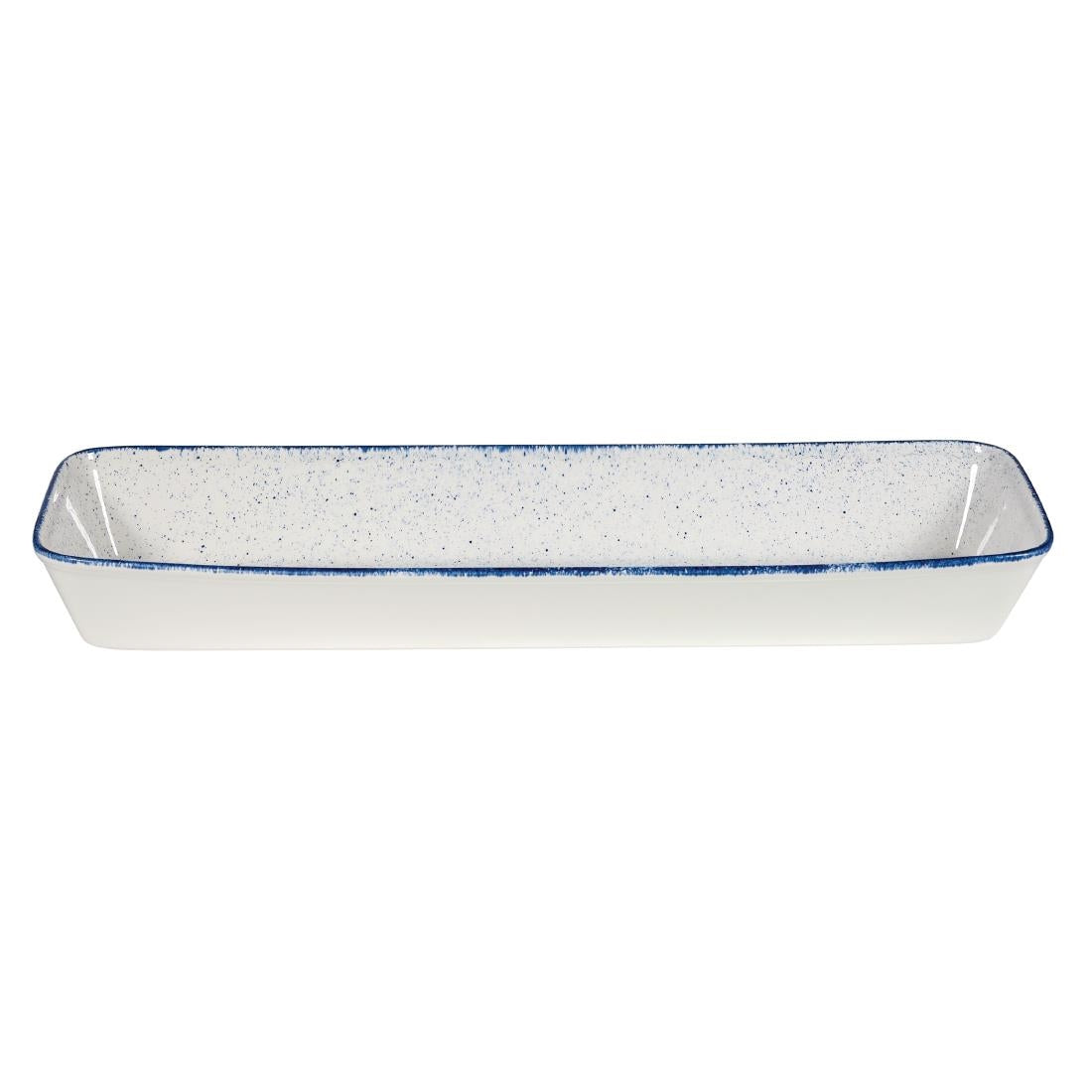 Churchill Stonecast Hints Rectangular Baking Dishes Indigo Blue 160 x 530mm - DY209 Churchill Super Vitrified Churchill   