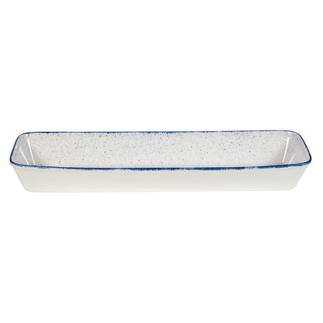 Churchill Stonecast Hints Rectangular Baking Dishes Indigo Blue 160 x 530mm - DY209 Churchill Super Vitrified Churchill   