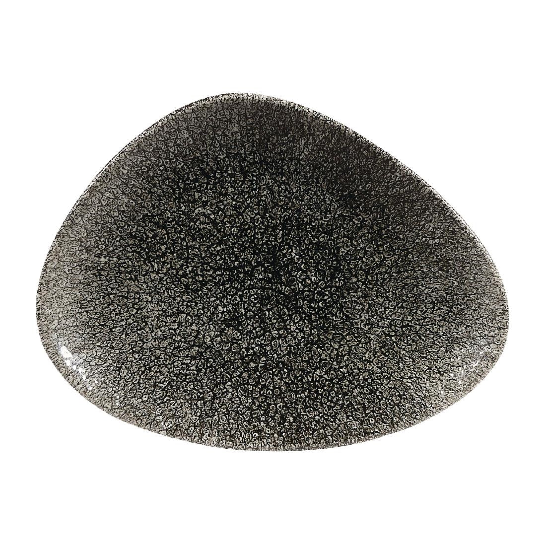 Churchill Studio Prints Raku Triangular Plates Quartz Black 200mm (Pack of 12) - DY214 Plates Churchill
