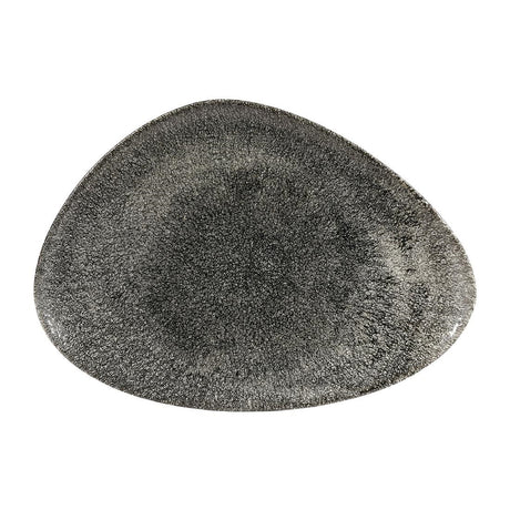 Churchill Studio Prints Raku Triangular Plates Quartz Black 356mm (Pack of 6) - DY215 Plates Churchill