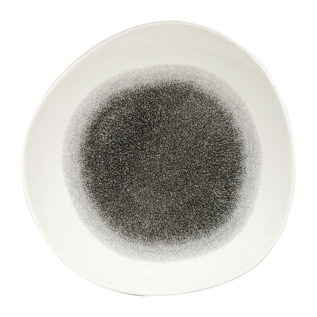 Churchill Studio Prints Raku Round Trace Plates Quartz Black 286mm (Pack of 12) - DY216 Plates Churchill