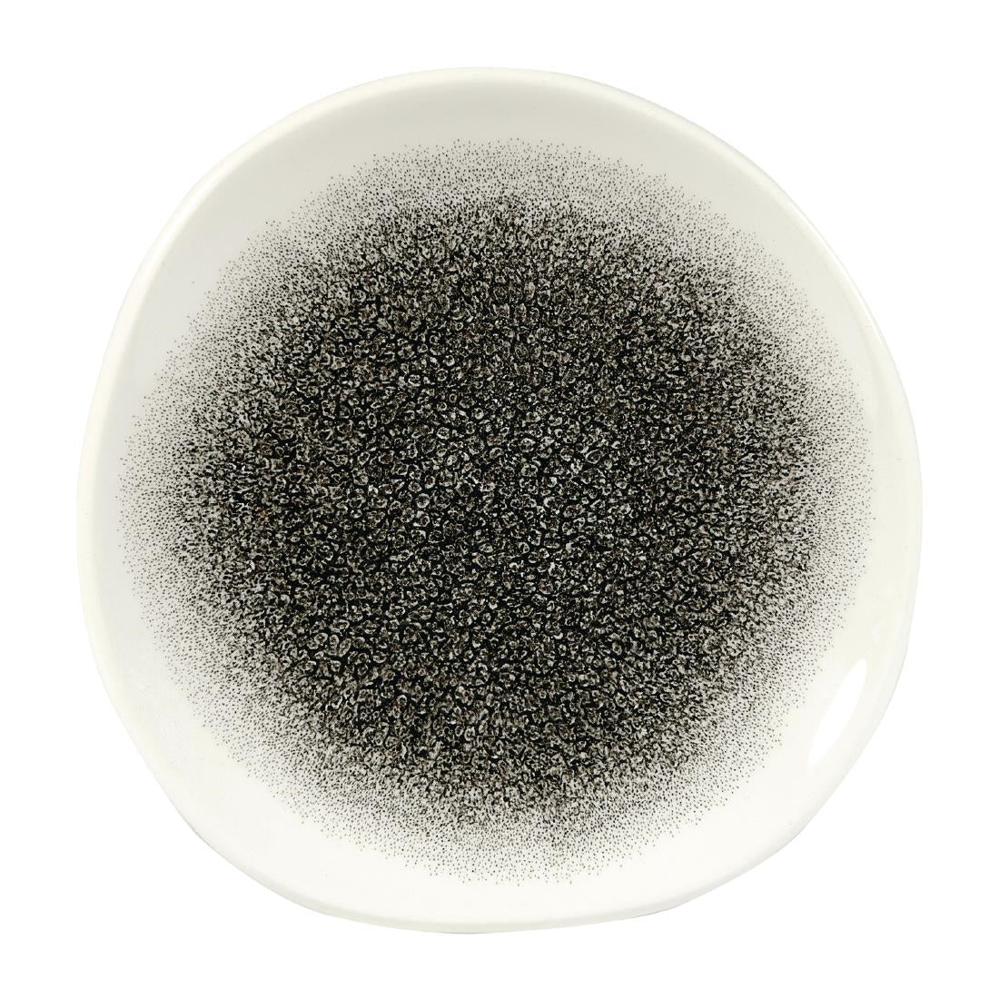 Churchill Studio Prints Raku Round Trace Plates Quartz Black 186mm (Pack of 12) - DY217 Plates Churchill