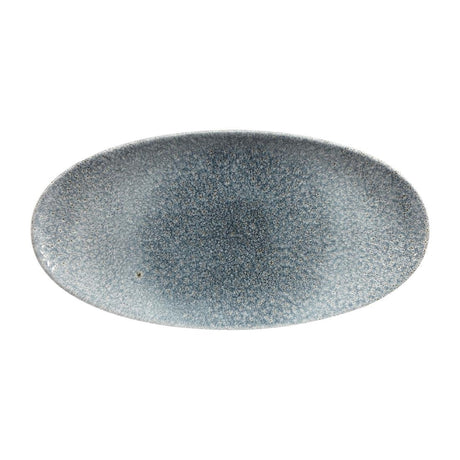 Churchill Studio Prints Raku Oval Plates Topaz Blue 347mm (Pack of 6) - DY219 Plates Churchill