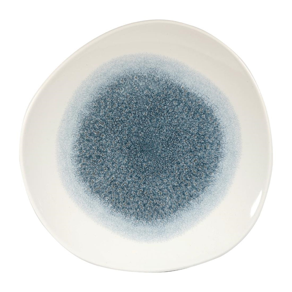 Churchill Studio Prints Raku Round Trace Plates Topaz Blue 286mm (Pack of 12) - DY222 Plates Churchill