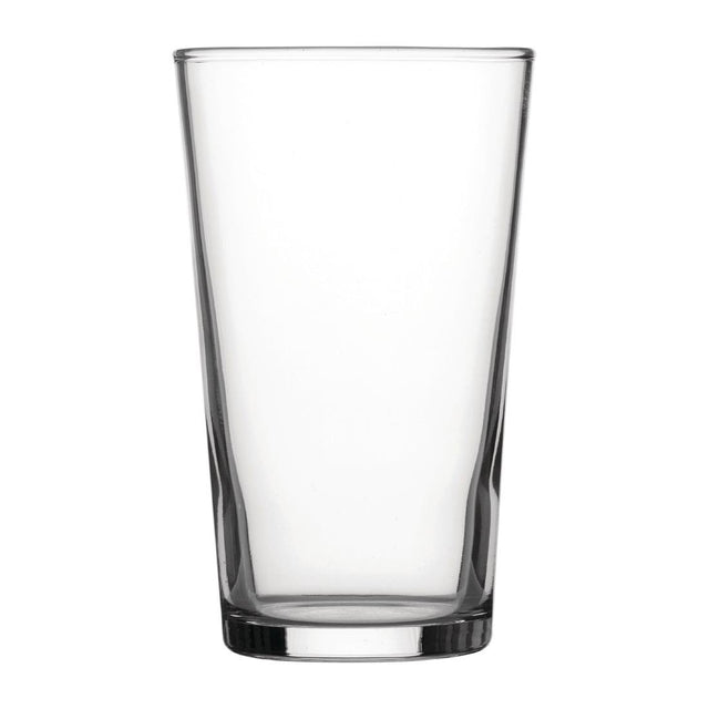 Utopia Nucleated Toughened Conical Beer Glasses 280ml CE Marked (Pack of 48) - DY269 Beer Glasses Utopia   