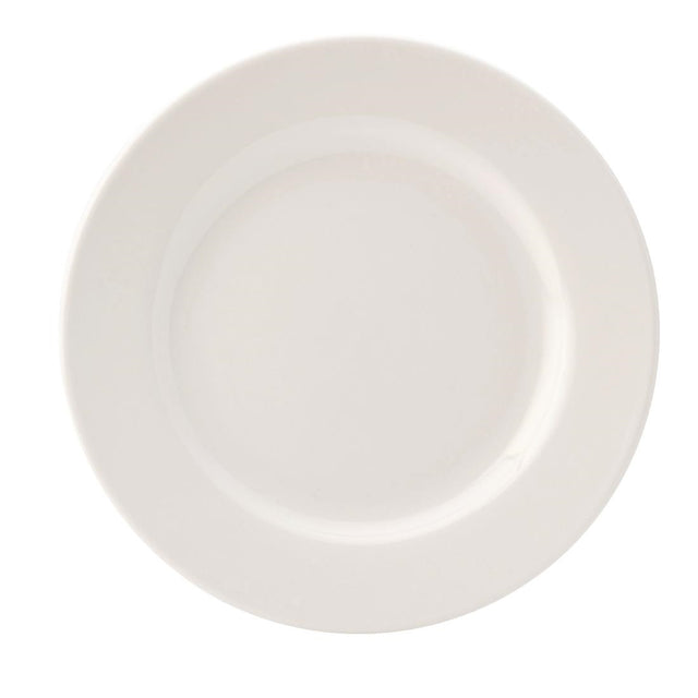 Utopia Pure White Wide Rim Plates 203mm (Pack of 24) - DY311 Plates Utopia