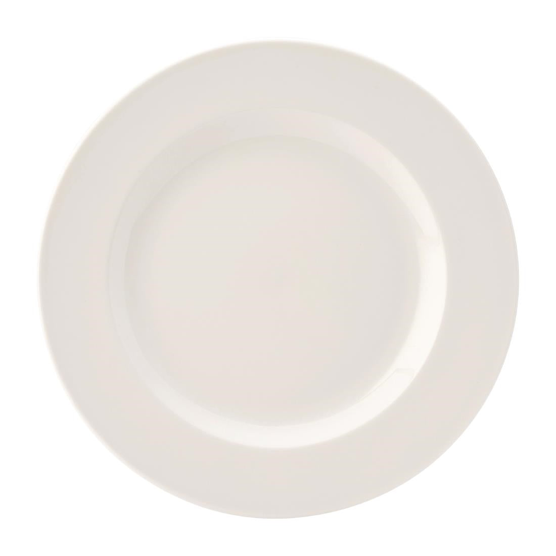 Utopia Pure White Wide Rim Plates 250mm (Pack of 24) - DY313 Plates Utopia