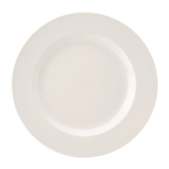 Utopia Pure White Wide Rim Plates 250mm (Pack of 24) - DY313 Plates Utopia