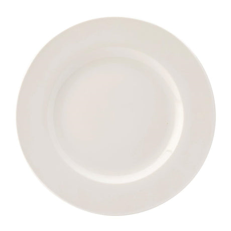 Utopia Pure White Wide Rim Plates 270mm (Pack of 18) - DY314 Plates Utopia