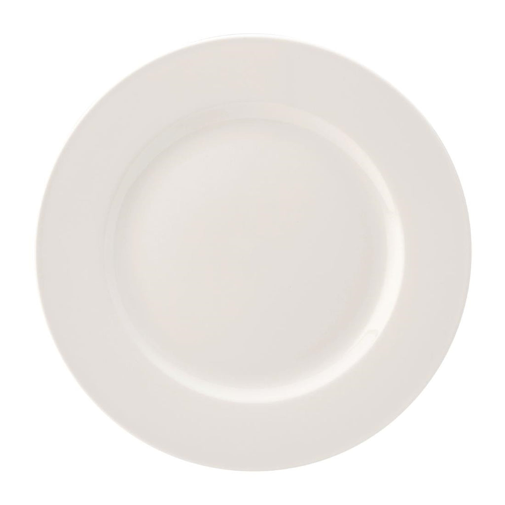 Utopia Pure White Wide Rim Plates 290mm (Pack of 18) - DY315 Plates Utopia