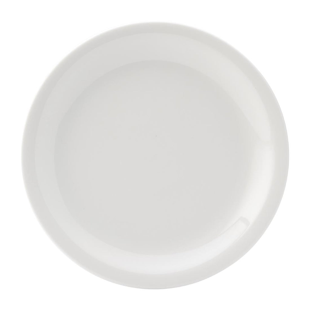 Utopia Titan Narrow Rimmed Plates White 220mm (Pack of 24) - DY317 Plates Utopia