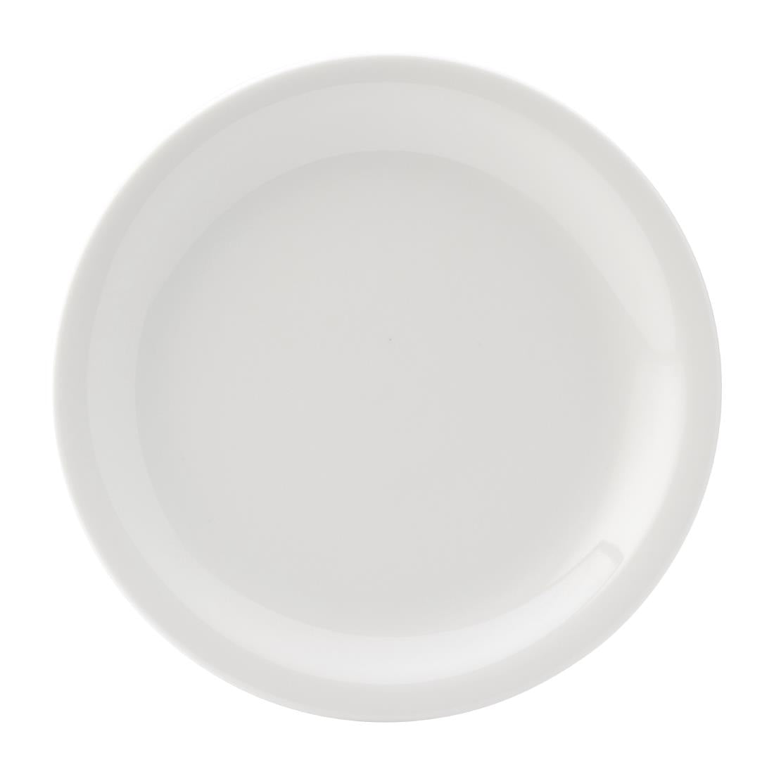 Utopia Titan Narrow Rimmed Plates White 220mm (Pack of 24) - DY317 Plates Utopia
