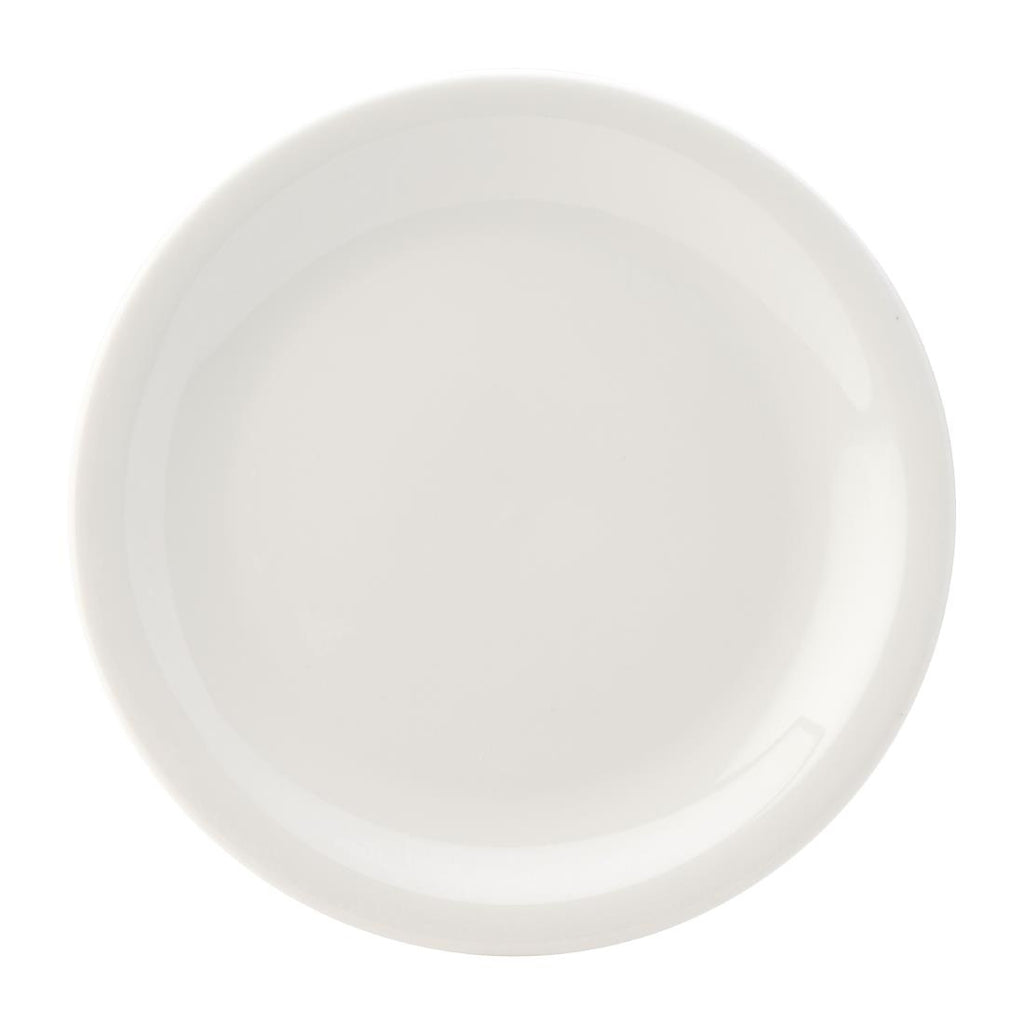 Utopia Titan Narrow Rimmed Plates White 240mm (Pack of 24) - DY318 Plates Utopia
