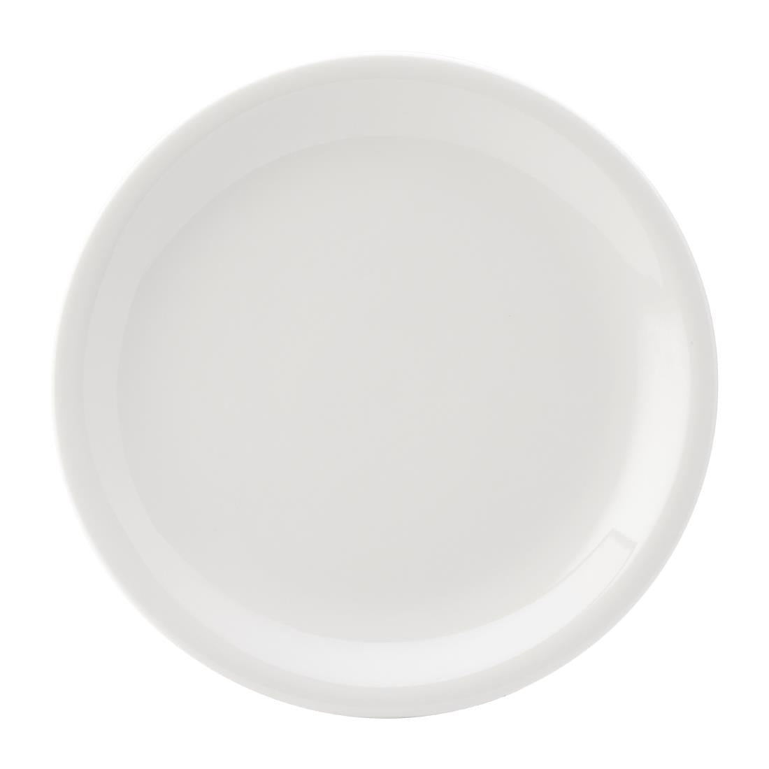 Utopia Titan Narrow Rimmed Plates White 260mm (Pack of 6) - DY319 Plates Utopia