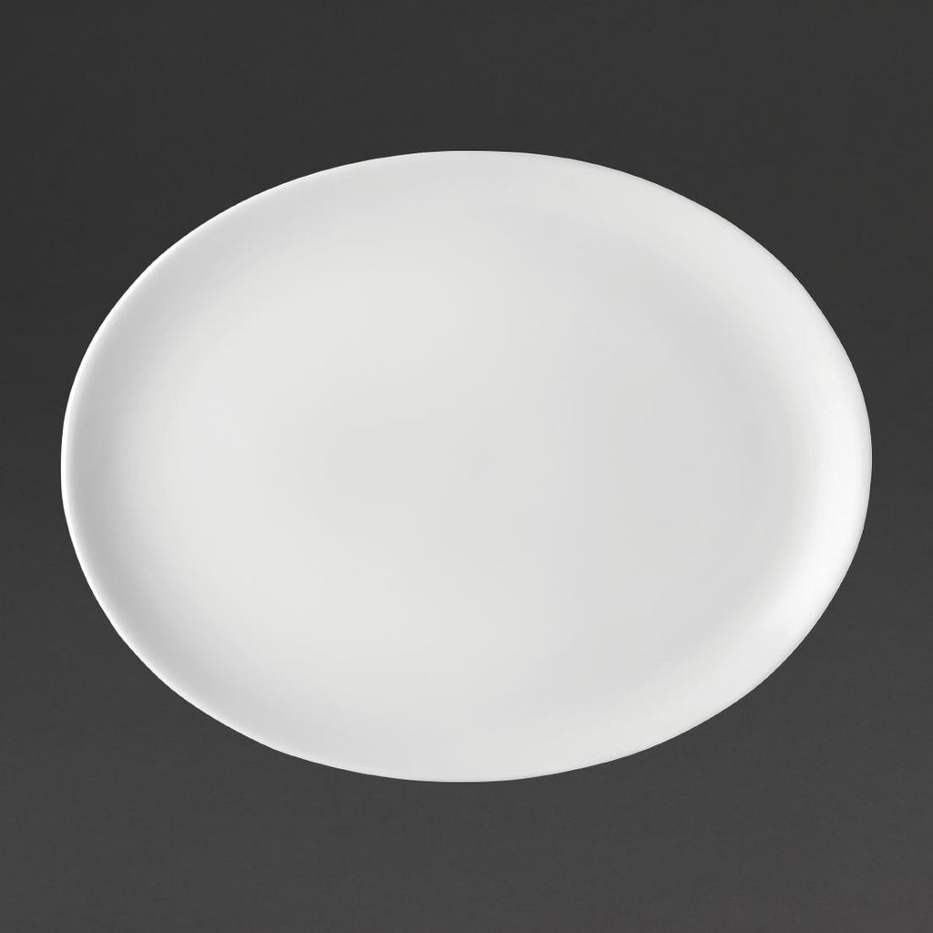 Utopia Pure White Oval Plates 300mm (Pack of 18) - DY321 Plates Utopia