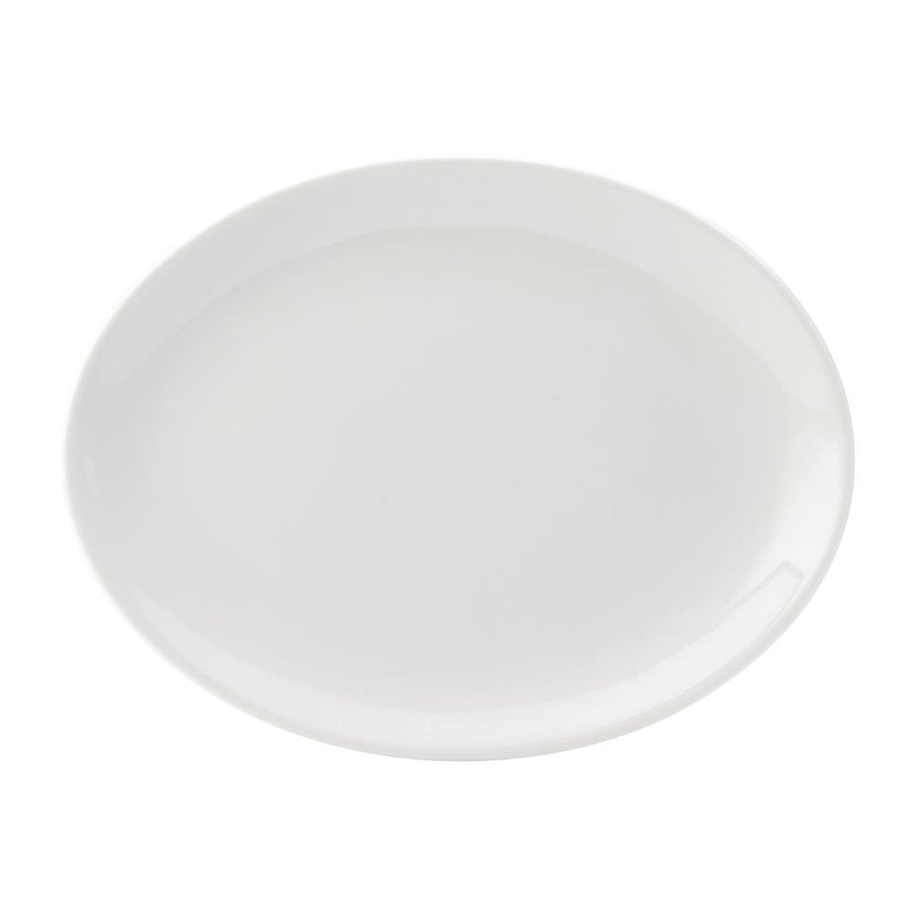 Utopia Titan Oval Plates White 240mm (Pack of 24) - DY324 Plates Utopia