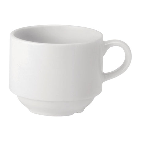 Utopia Pure White Stacking Cups 200ml (Pack of 24) - DY332 Cups and Mugs Utopia