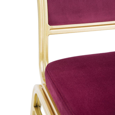 Bolero Regal Banquet Chairs Claret (Pack of 4) - DY695  Bolero   
