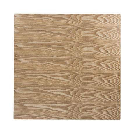 Bolero Pre-drilled Square Table Top Natural Ash Veneer 700mm - DY717 Wood Effect Table Tops Bolero   