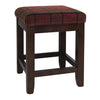 Bolero Dale Low Stools Claret Tartan (Pack of 2) - DY720 Faux Leather Bar Stools Bolero   