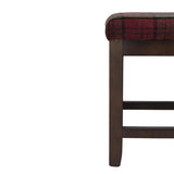 Bolero Dale Low Stools Claret Tartan (Pack of 2) - DY720 Faux Leather Bar Stools Bolero   