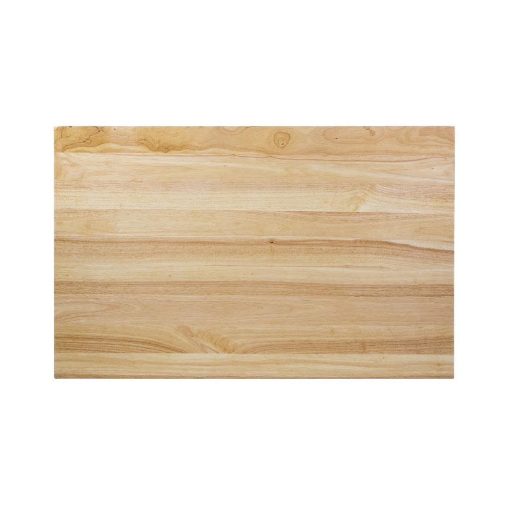 Bolero Pre-drilled Rectangular Tabletop Natural 1100 x 700mm - DY727 Wood Effect Table Tops Bolero   