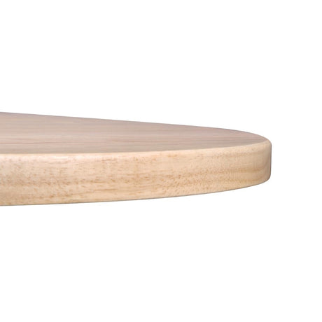 Bolero Pre-drilled Round Tabletop Natural 600mm - DY738 Wood Effect Table Tops Bolero   