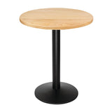 Bolero Pre-drilled Round Tabletop Natural 600mm - DY738 Wood Effect Table Tops Bolero   