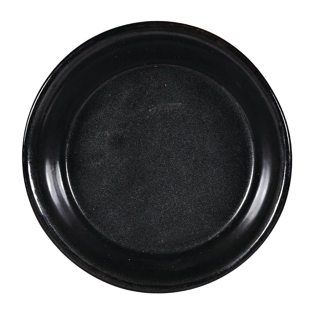 Churchill Black Igneous Stoneware Pie Dish 160mm (Pack of 6) - DY784 Churchill Art de Cuisine Churchill   