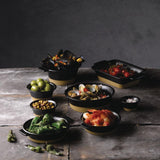 Churchill Black Igneous Stoneware Pie Dish 140mm (Pack of 6) - DY926 Churchill Art de Cuisine Churchill   