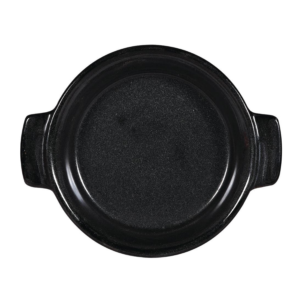 Churchill Black Igneous Stoneware Individual Dish 140mm (Pack of 6) - DY785 Churchill Art de Cuisine Churchill   