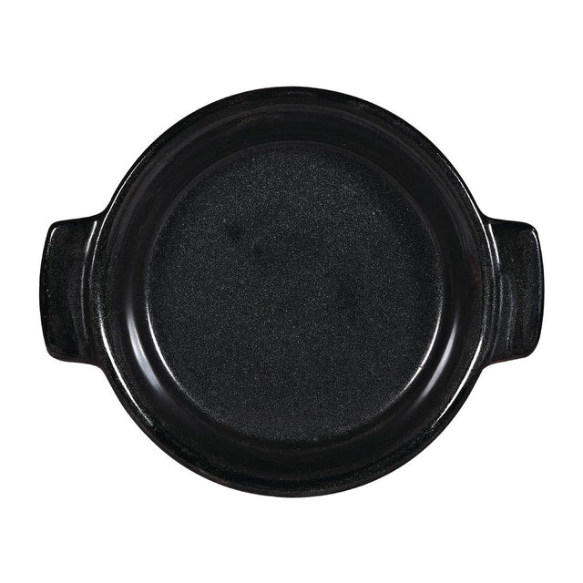 Churchill Black Igneous Stoneware Individual Dish 140mm (Pack of 6) - DY785 Churchill Art de Cuisine Churchill   