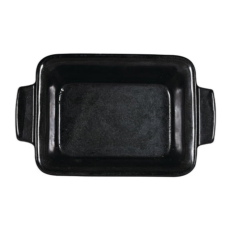 Churchill Black Igneous Stoneware Rectangle Dish 170mm (Pack of 6) - DY787 Churchill Art de Cuisine Churchill   