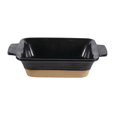 Churchill Black Igneous Stoneware Rectangle Dish 170mm (Pack of 6) - DY787 Churchill Art de Cuisine Churchill   