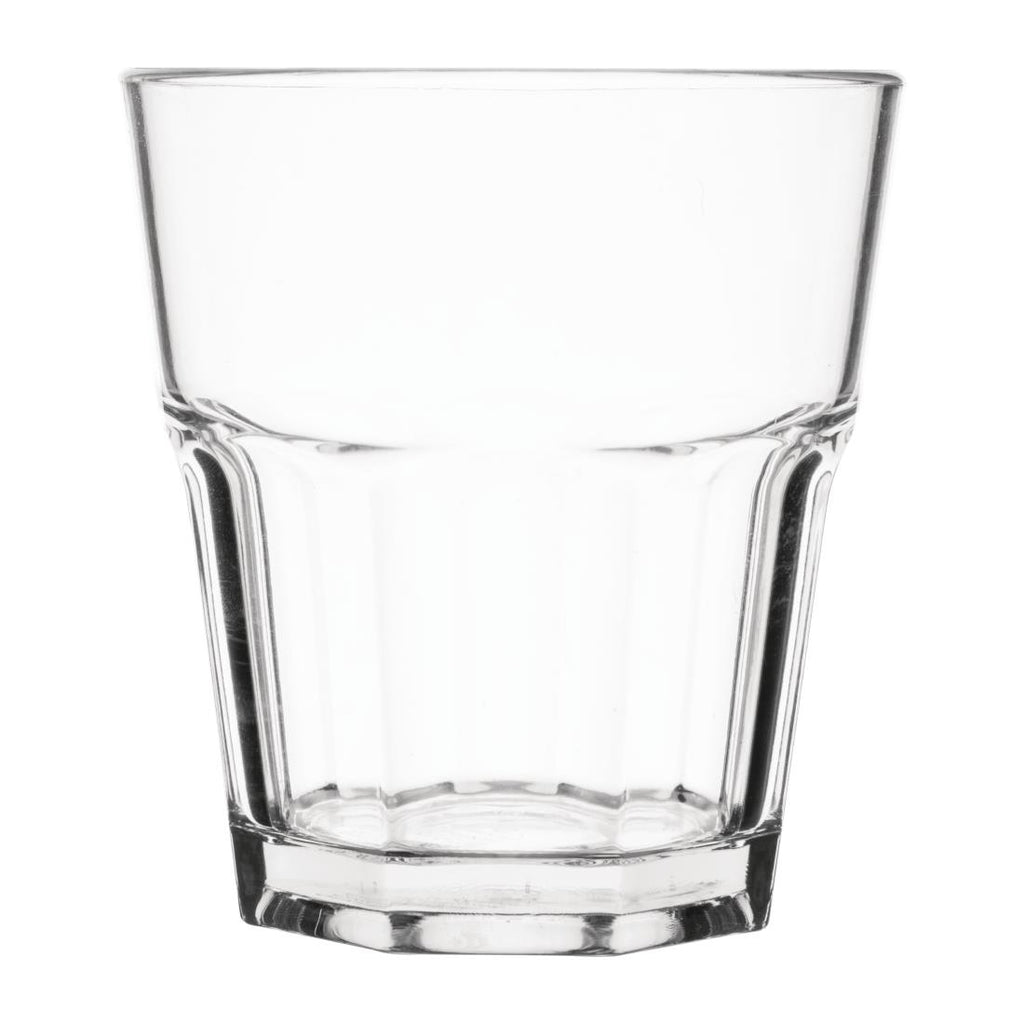 Olympia Kristallon Orleans Rocks Tumblers 250ml (Pack of 12) - DY792 Plastic Drinkware Olympia   