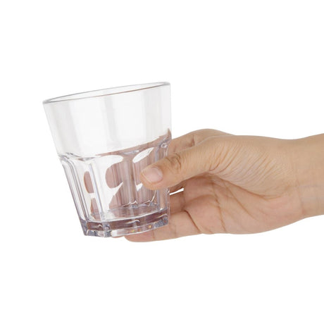 Olympia Kristallon Orleans Rocks Tumblers 250ml (Pack of 12) - DY792 Plastic Drinkware Olympia   