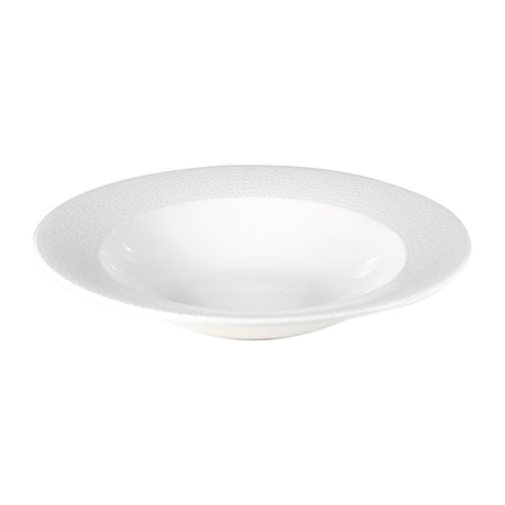 Churchill Isla Rimmed Soup White 249mm (Pack of 12) - DY839 Churchill Super Vitrified Churchill   