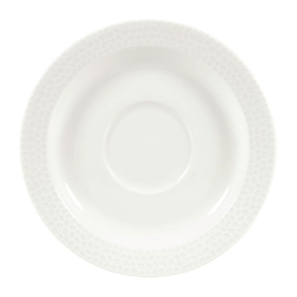 Churchill Isla Saucer White 150mm (Pack of 12) - DY843 Churchill Super Vitrified Churchill   