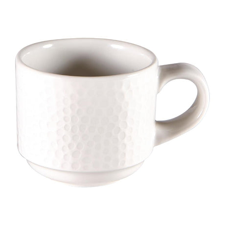 Churchill Isla Stacking Cup White 90ml 3oz (Pack of 12) - DY846 Cups and Mugs Churchill