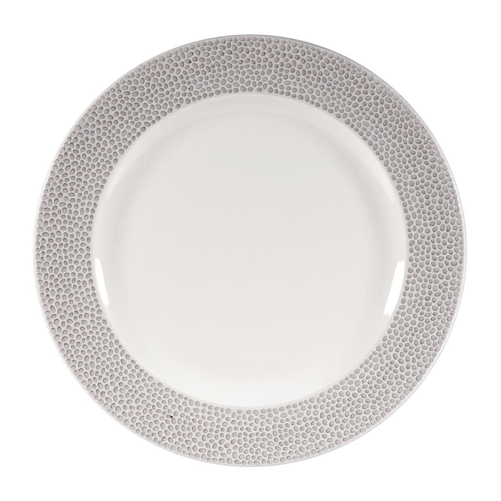 Churchill Isla Footed Plate Shale Grey 276mm (Pack of 12) - DY861 Plates Churchill