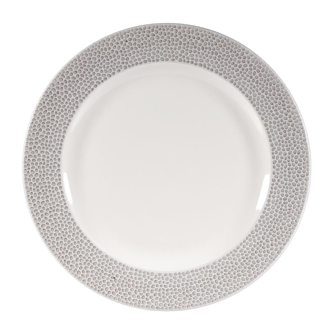 Churchill Isla Footed Plate Shale Grey 276mm (Pack of 12) - DY861 Plates Churchill