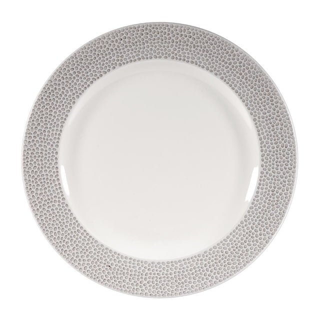 Churchill Isla Footed Plate Shale Grey 276mm (Pack of 12) - DY861 Plates Churchill
