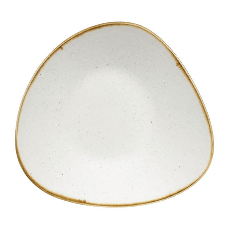 Churchill Stonecast Triangular Shallow Bowls Barley White 210mm - DY877 Bowls Churchill