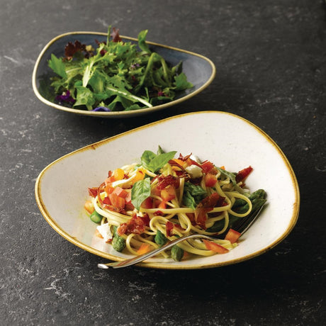 Churchill Stonecast Triangular Shallow Bowls Blueberry 272mm (Pack of 12) - DY799 Bowls Churchill