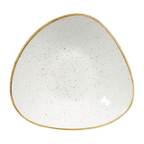 Churchill Stonecast Triangular Shallow Bowls Barley White 272mm - DY878 Bowls Churchill