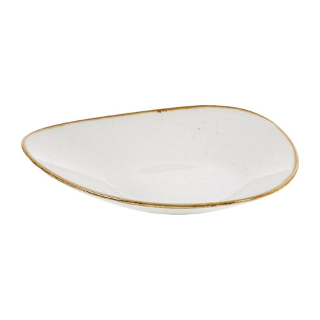 Churchill Stonecast Triangular Shallow Bowls Barley White 272mm - DY878 Bowls Churchill