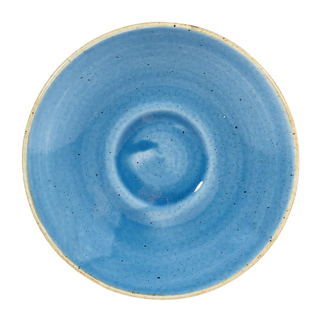 Churchill Stonecast Espresso Saucers Cornflower Blue 118mm (Pack of 12) - DY889 Churchill Super Vitrified Churchill   