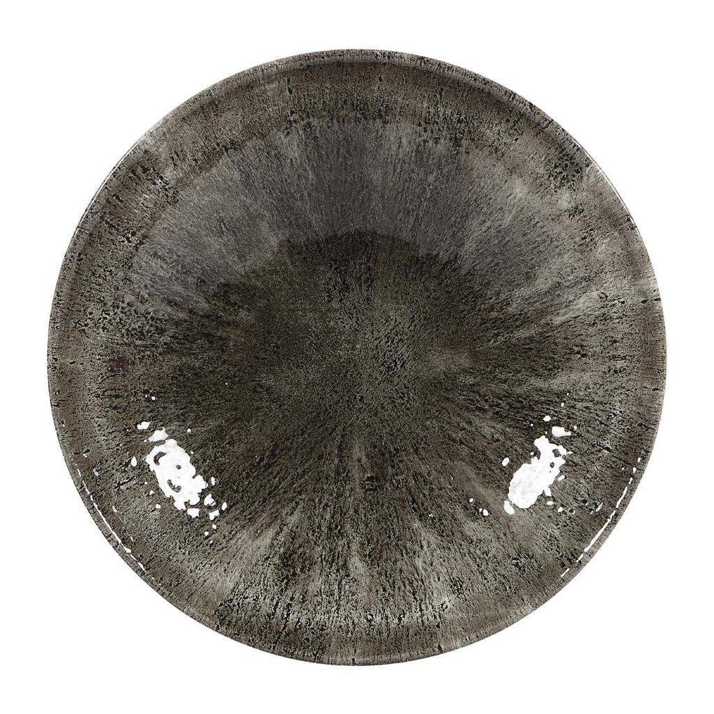Churchill Stone Quartz Black Evolve Coupe Bowls 182mm (Pack of 12) - DY896 Bowls Churchill