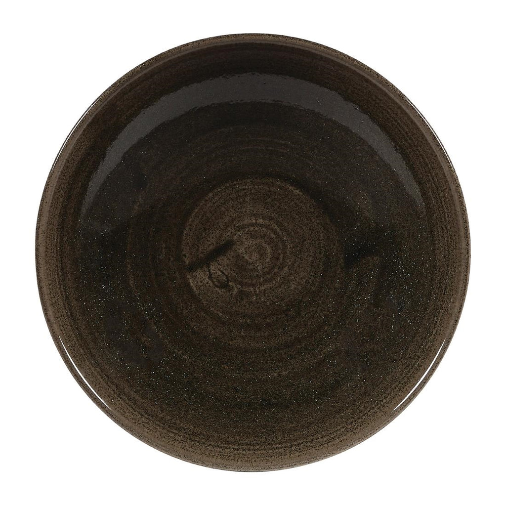 Churchill Stonecast Patina Evolve Coupe Bowls Iron Black 182mm (Pack of 12) - DY901 Bowls Churchill